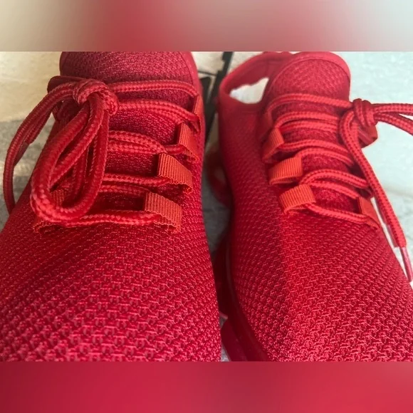 Taxi~NWT~Aries~Red~Breathable Mesh Textile~Lace-Up~Athletic Sneaker Shoe~Size 10 - Picture 7 of 13